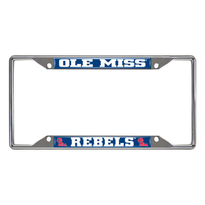 University of Mississippi Chrome License Plate Frame