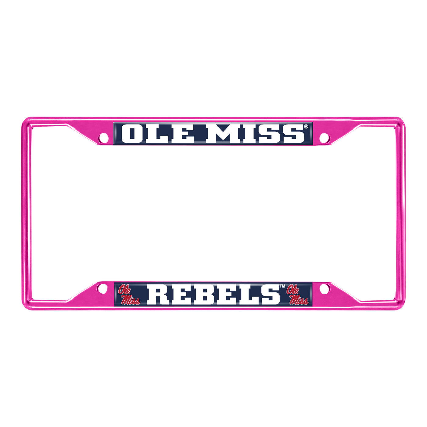 University of Mississippi- Ole Pink License Plate Frame