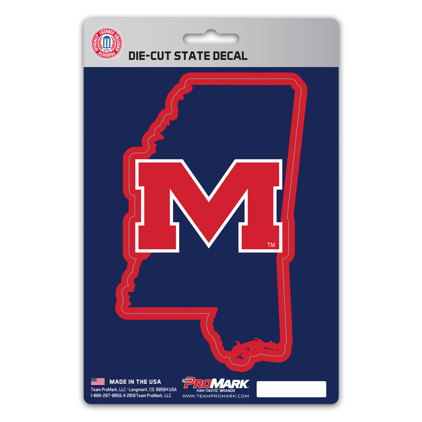 University of Mississippi - Ol State Shape Decal