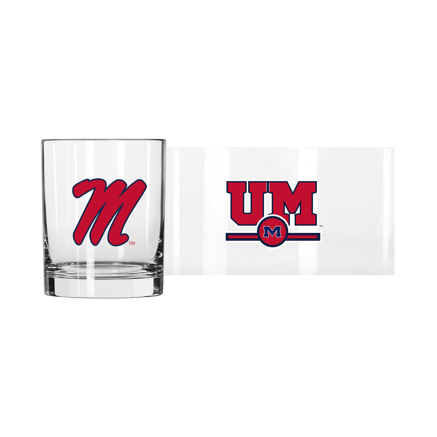 Ole Miss 14oz Letterman Rocks Glass