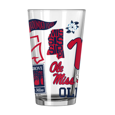 Ole Miss 16oz Native Pint Glass