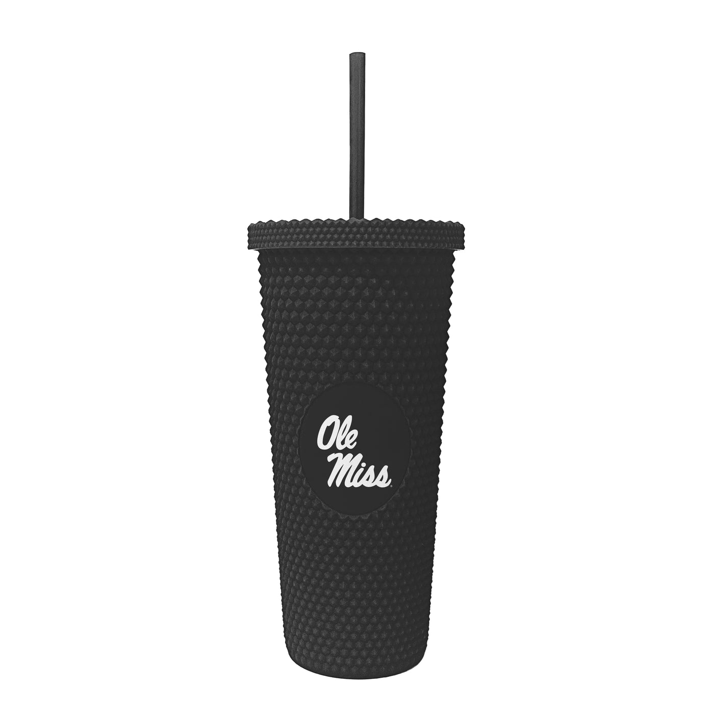 Ole Miss Black 24oz Studded Tumbler