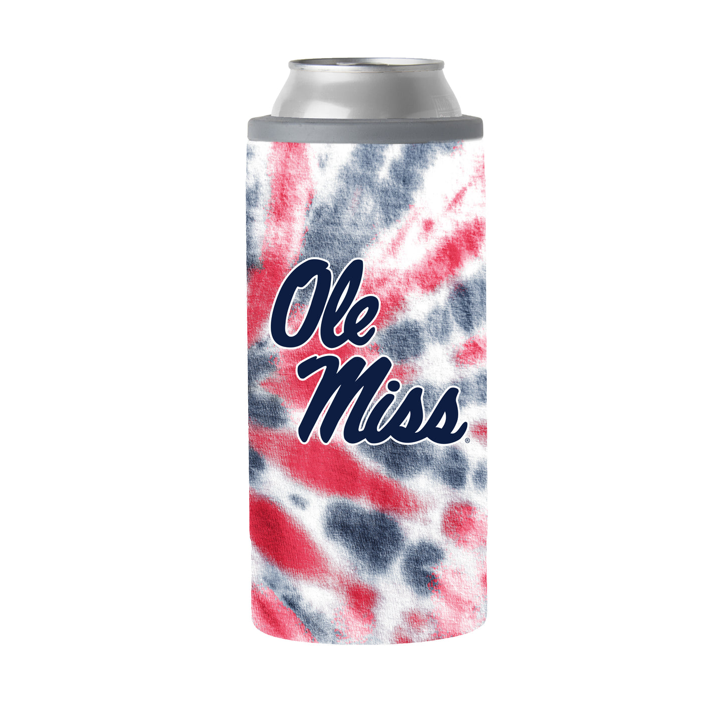 Ole Miss 12oz Tie Dye Slim Can Coolie