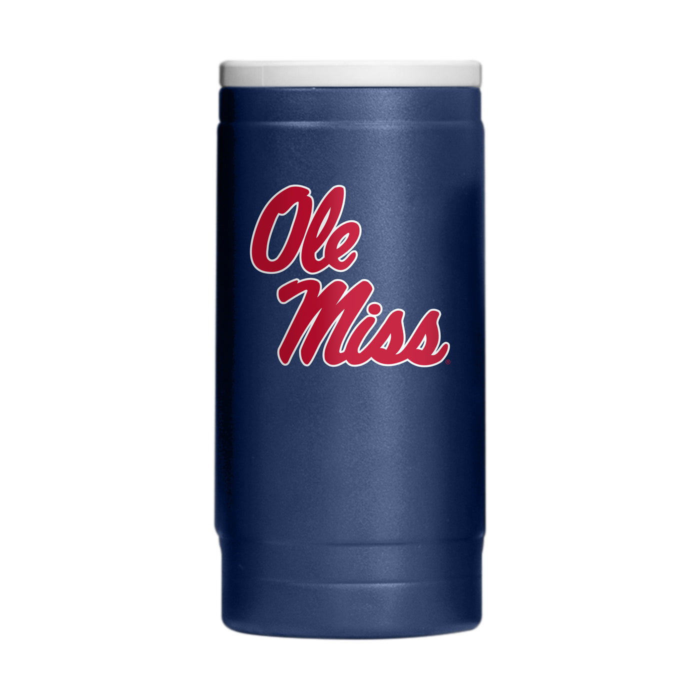 Ole Miss Flipside Powder Coat Slim Can Coolie