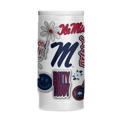 Ole Miss 12oz Native Powder Coat Slim Can Coolie