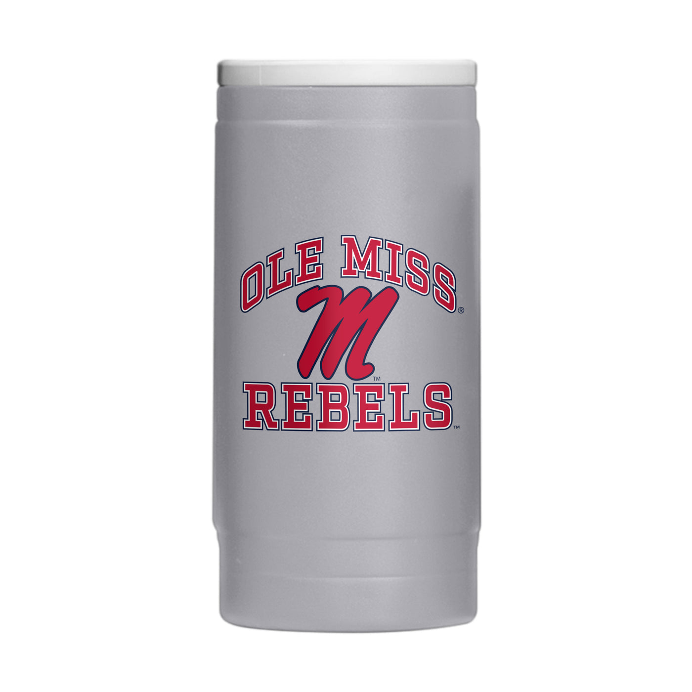 Ole Miss 12oz Athletic Powder Coat Slim Can Coolie