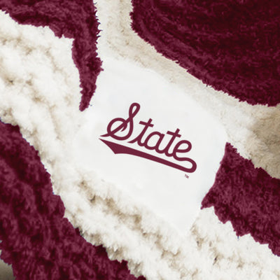 Mississippi State Cable Knit Throw 50x60