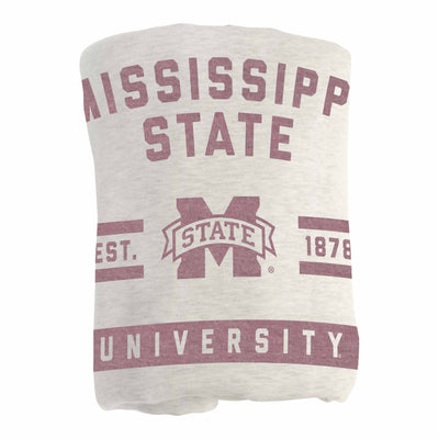 Mississippi State Oatmeal Sweatshirt Blanket