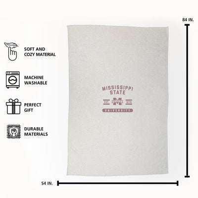 Mississippi State Oatmeal Sweatshirt Blanket