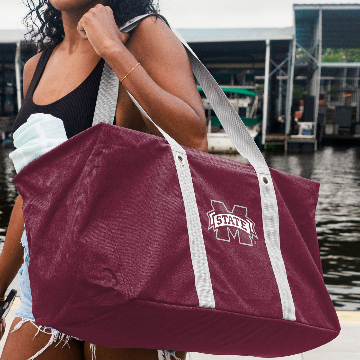 Mississippi State Crosshatch Picnic Caddy - Logo Brands