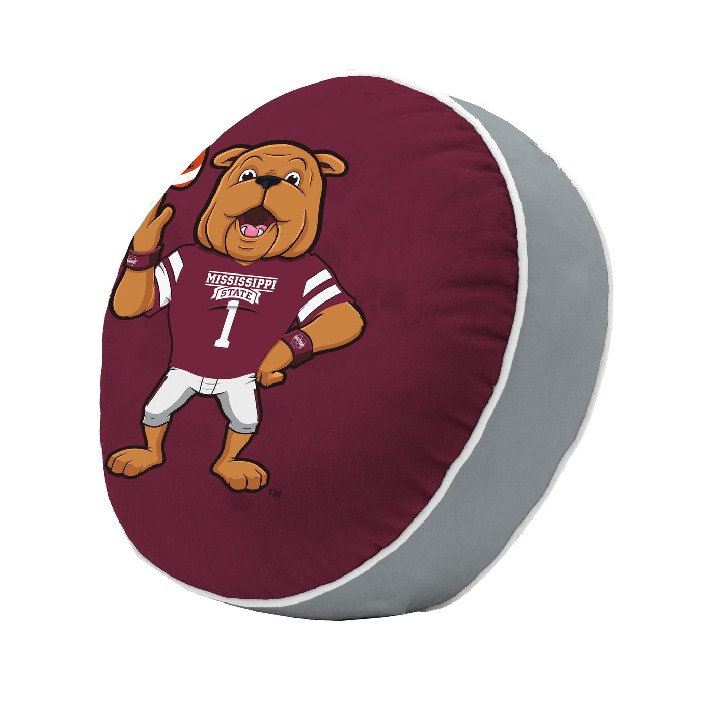 Mississippi State Football Bulldog Puff Pillow