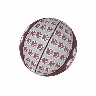 Mississippi State Repeating Logo Mini-Size Rubber Basketball - Logo Brands