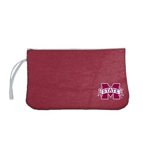Mississippi State Crosshatch Wristlet bag by Logo Brands with a stylish crosshatch pattern and wrist strap.