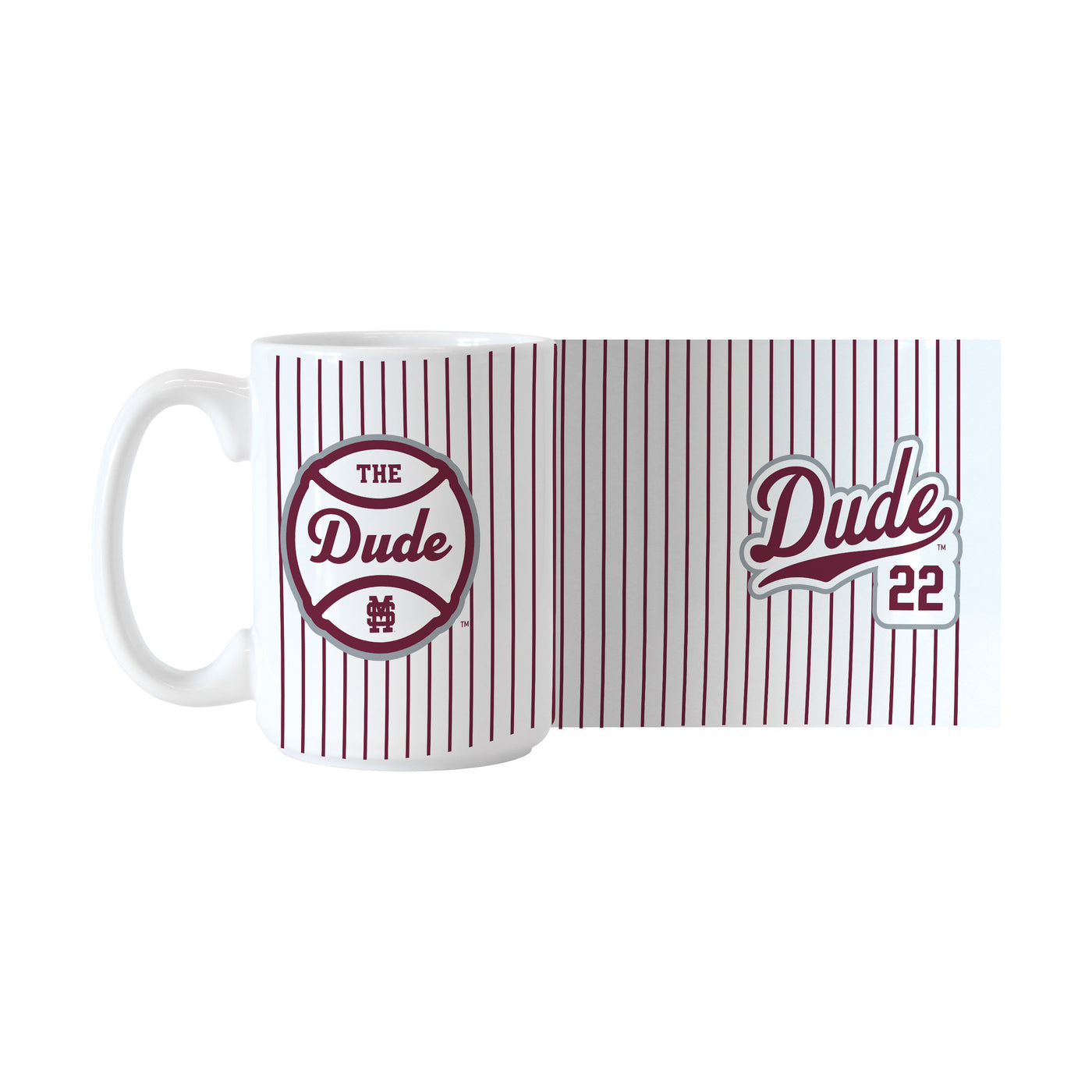 Mississippi State The Dude Pinstripe 15oz Sublimated Mug