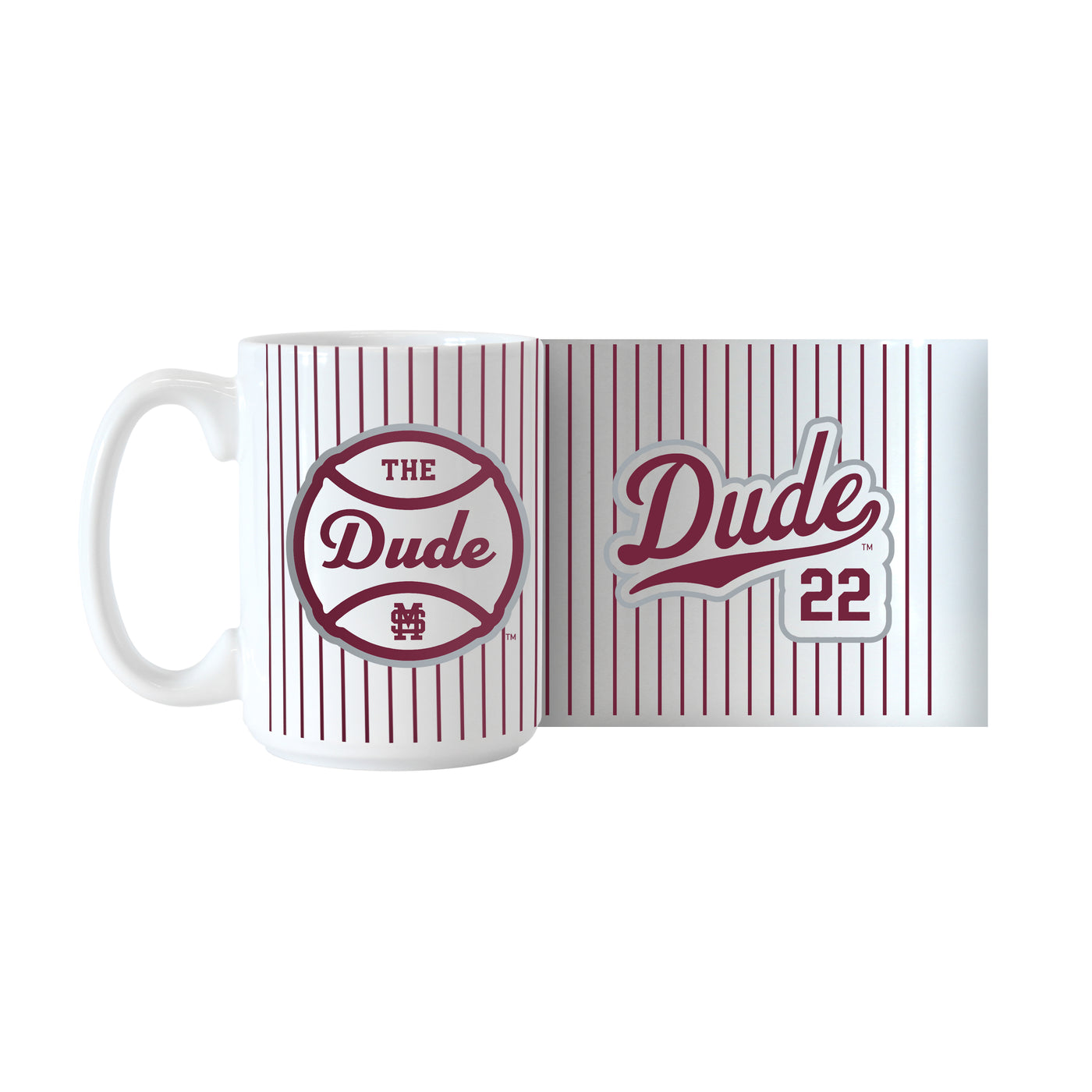 Mississippi State The Dude Pinstripe 15oz Sublimated Mug - Logo Brands