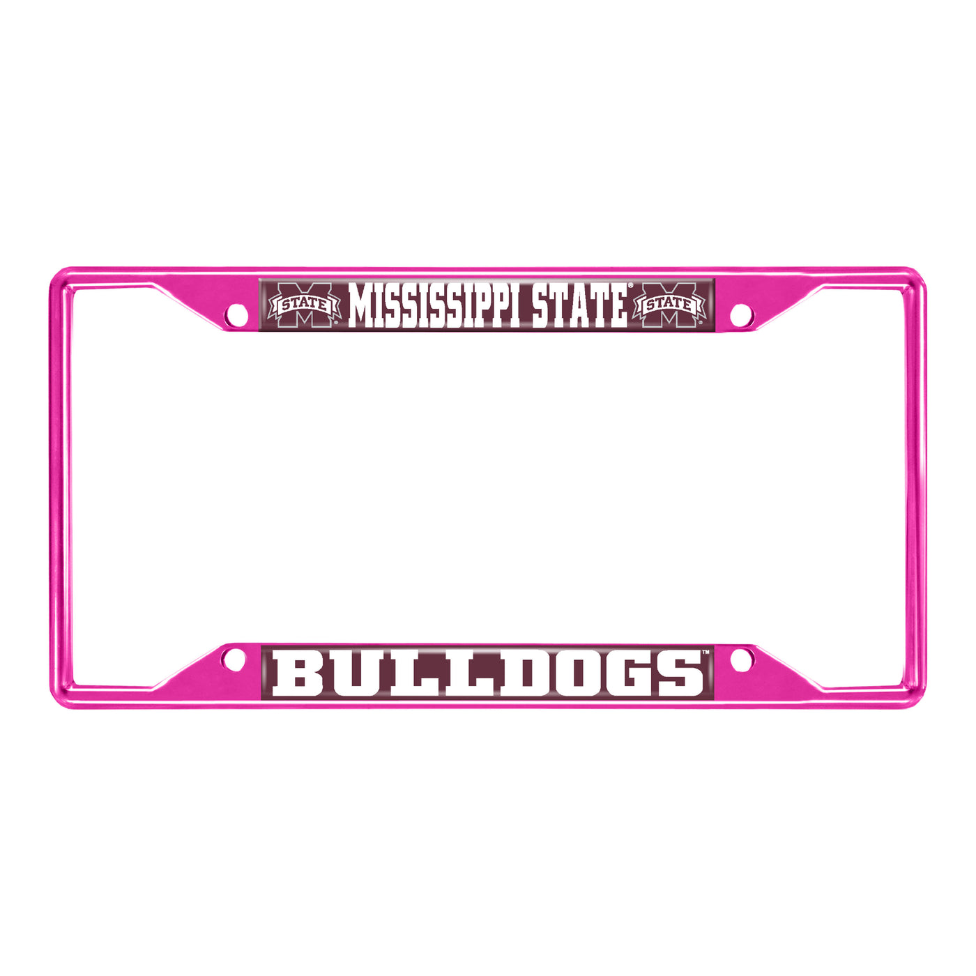 Mississippi state university-Pink License Plate Frame