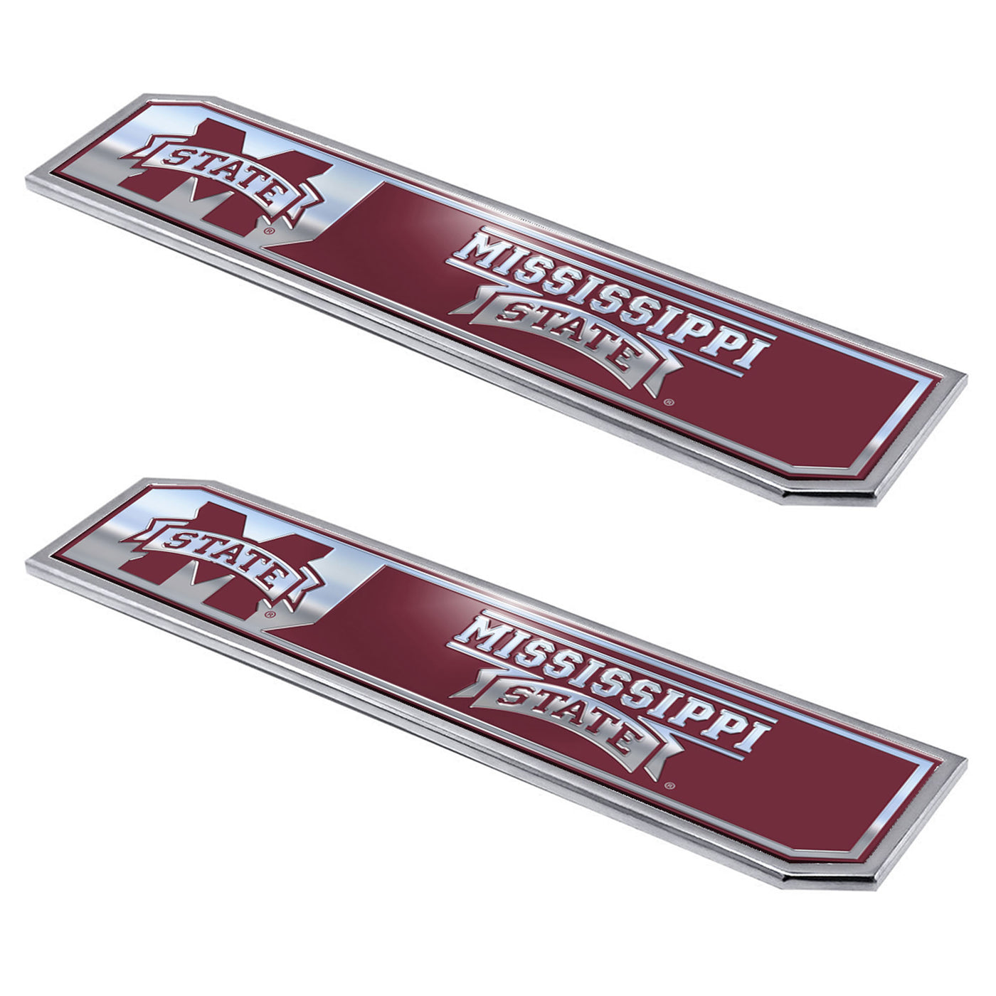 Mississippi State University Embossed Truck Emblem 2-pk