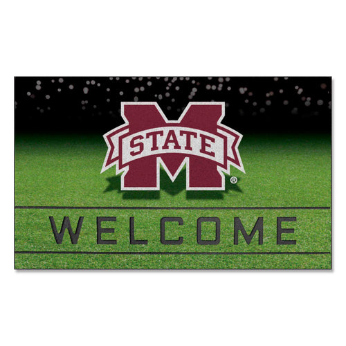 Mississippi State University crumb rubber door mat with logo design, durable mat for indoor or outdoor use by Logo Brands