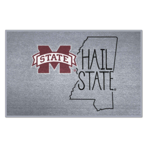 Mississippi State University Southern Style starter mat by Logo Brands, featuring team logo and school colors on a durable mat.