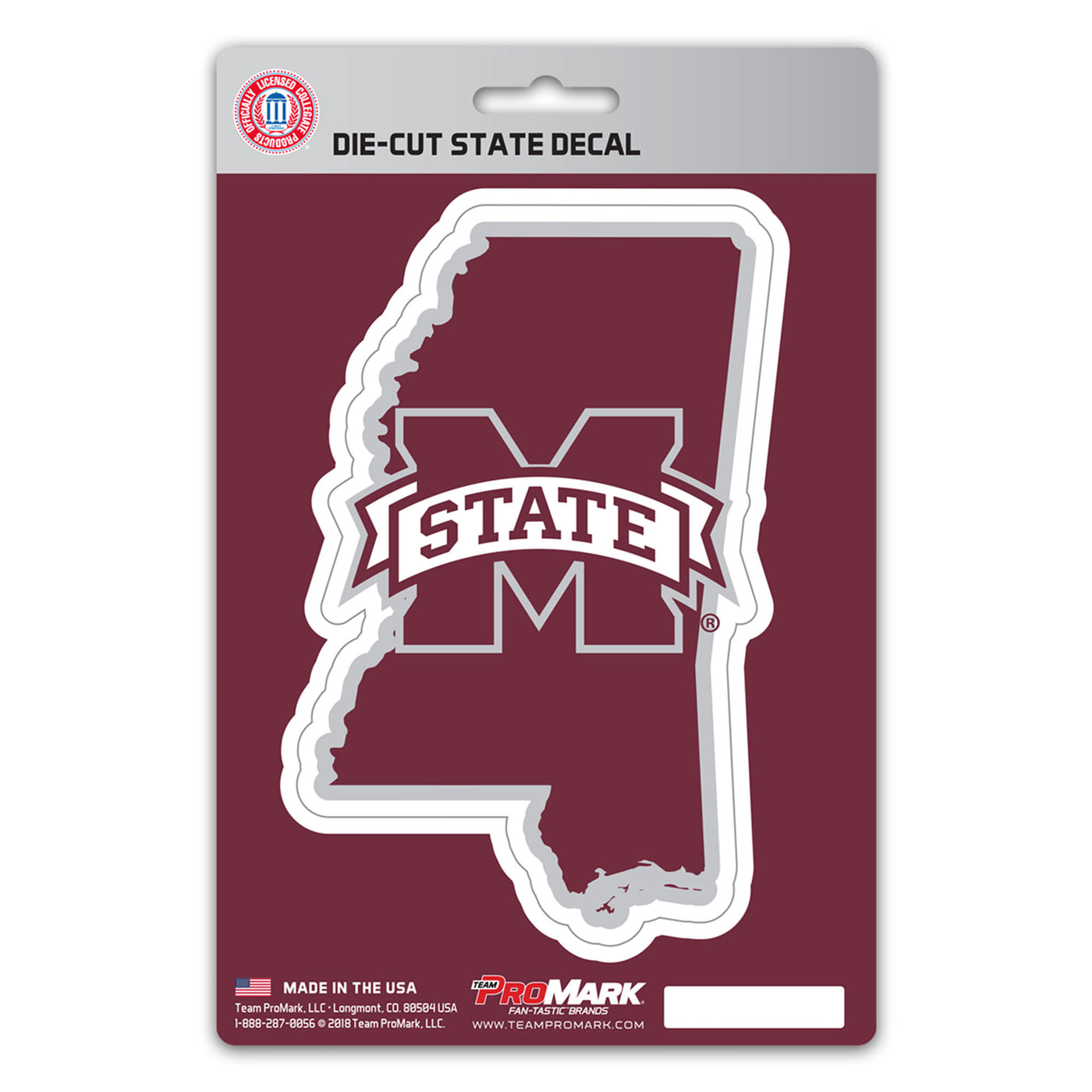 Mississippi State University State Shape Decal