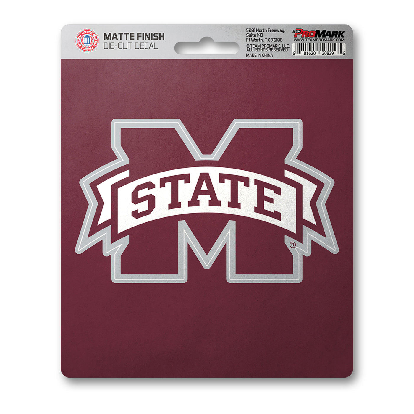 Mississippi State University Matte Decal