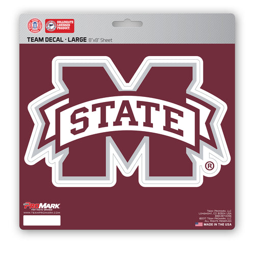Mississippi State University large decal with university logo in navy and white, suitable for wall or vehicle decoration.