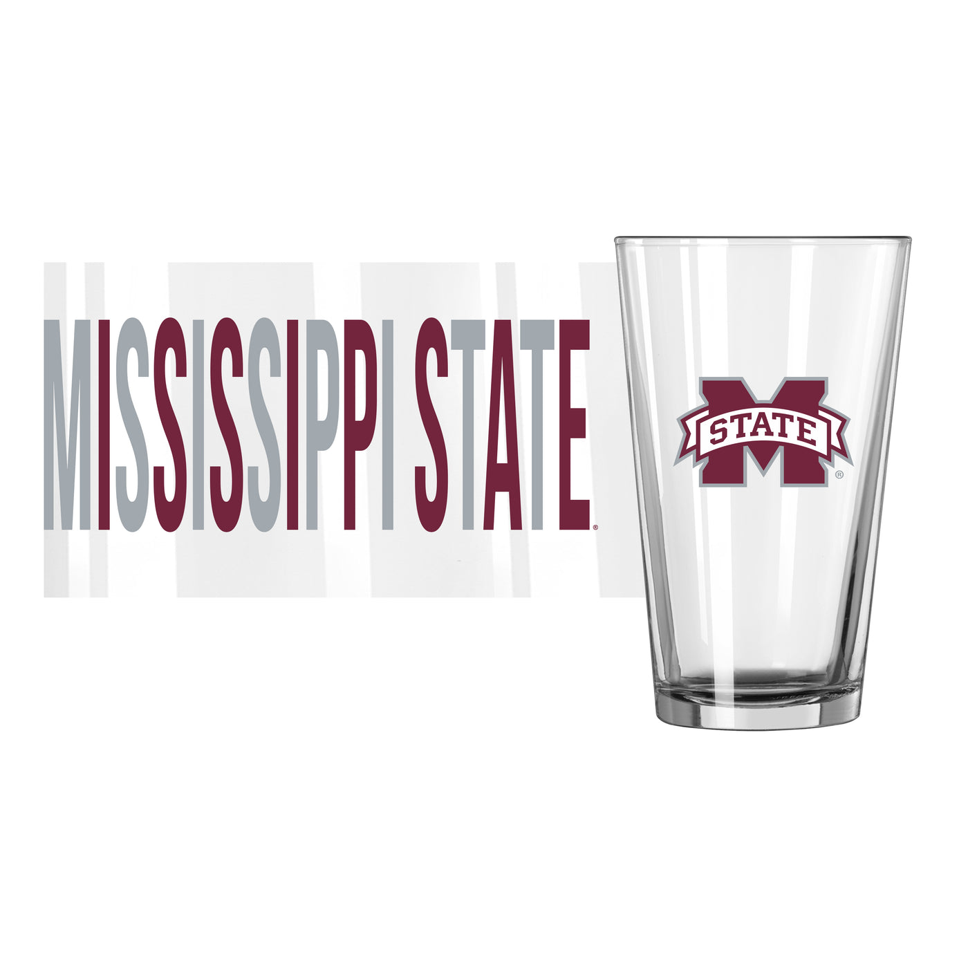 Mississippi State 16oz Overtime Pint Glass