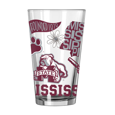 Mississippi State 16oz Native Pint Glass