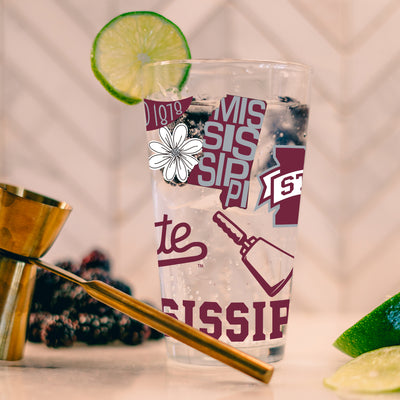 Mississippi State 16oz Native Pint Glass