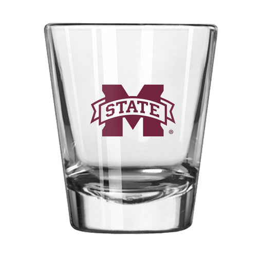 Mississippi State Gameday shot glass, 2oz drinkware featuring team logo, perfect for college sports fans