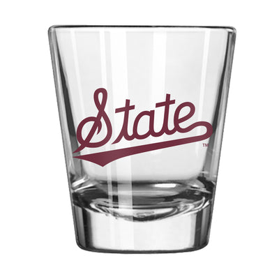 Mississippi State Script 2oz Shot Glass