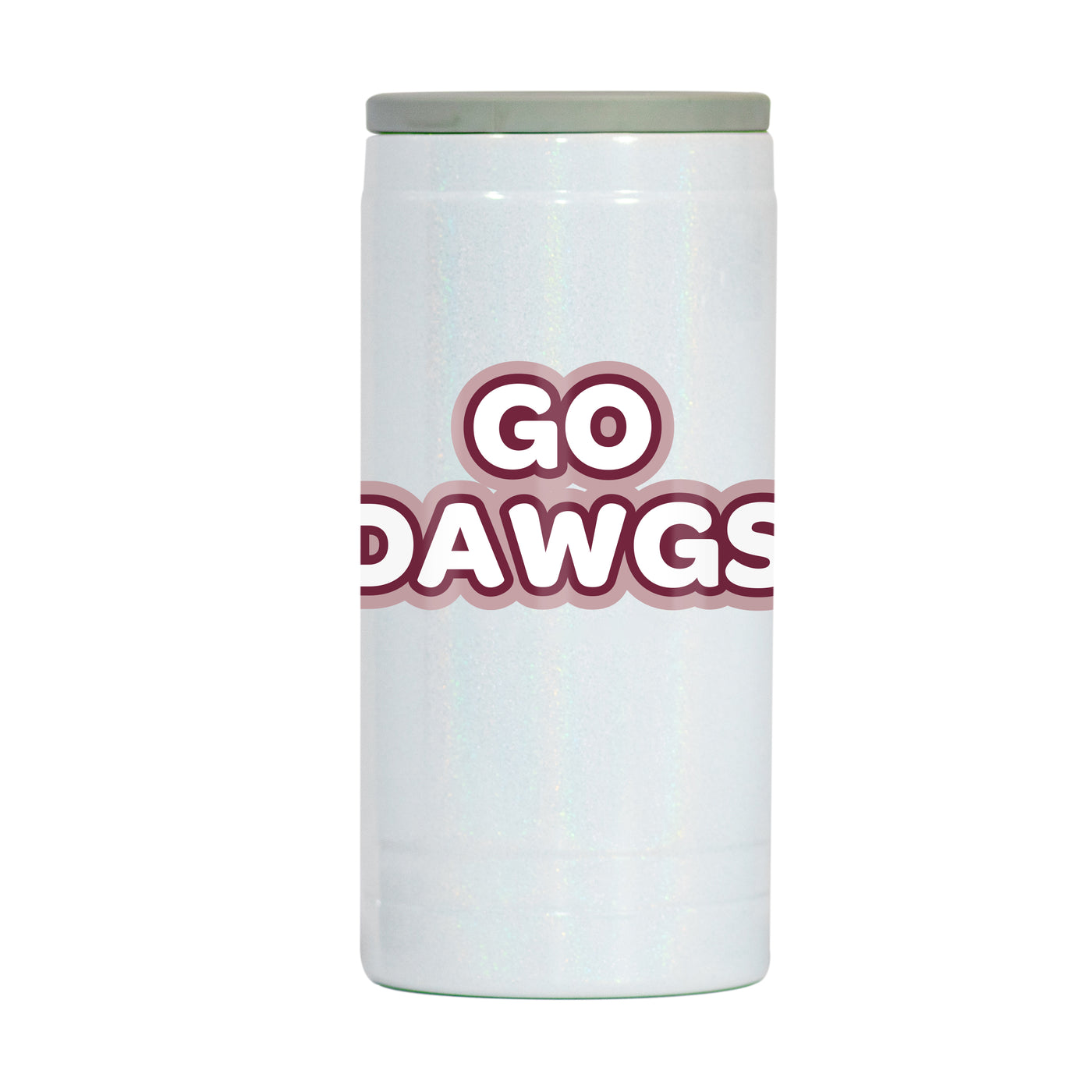 Mississippi State 12oz Go Dawgs Iridescent Slim Coolie