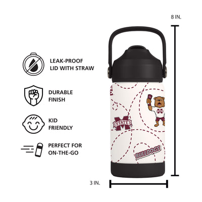 Mississippi State 12oz Mascot SS Kids Bottle