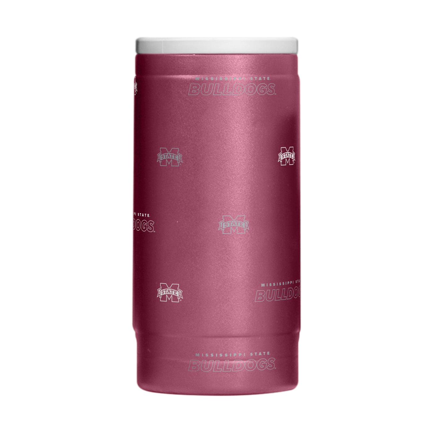 Mississippi State 12oz Step And Repeat Powdercoat SlimCan Coolie