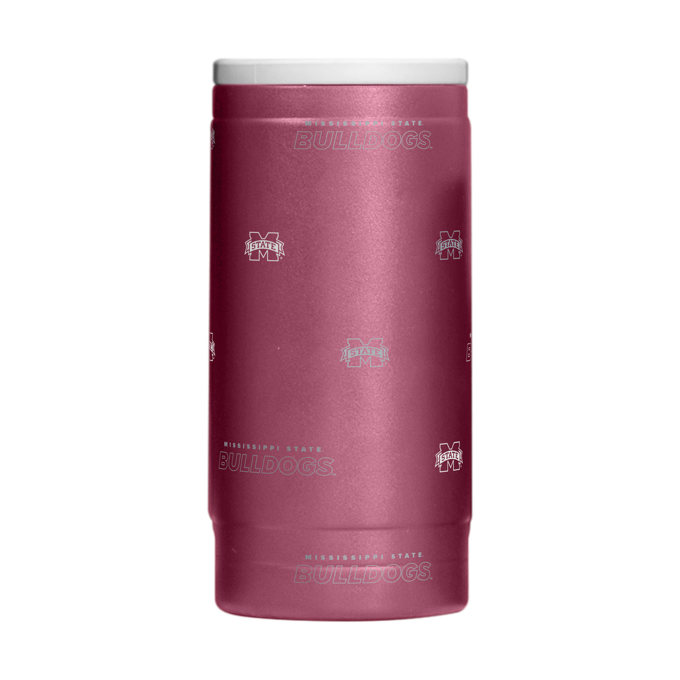 Mississippi State 12oz Step And Repeat Powdercoat SlimCan Coolie