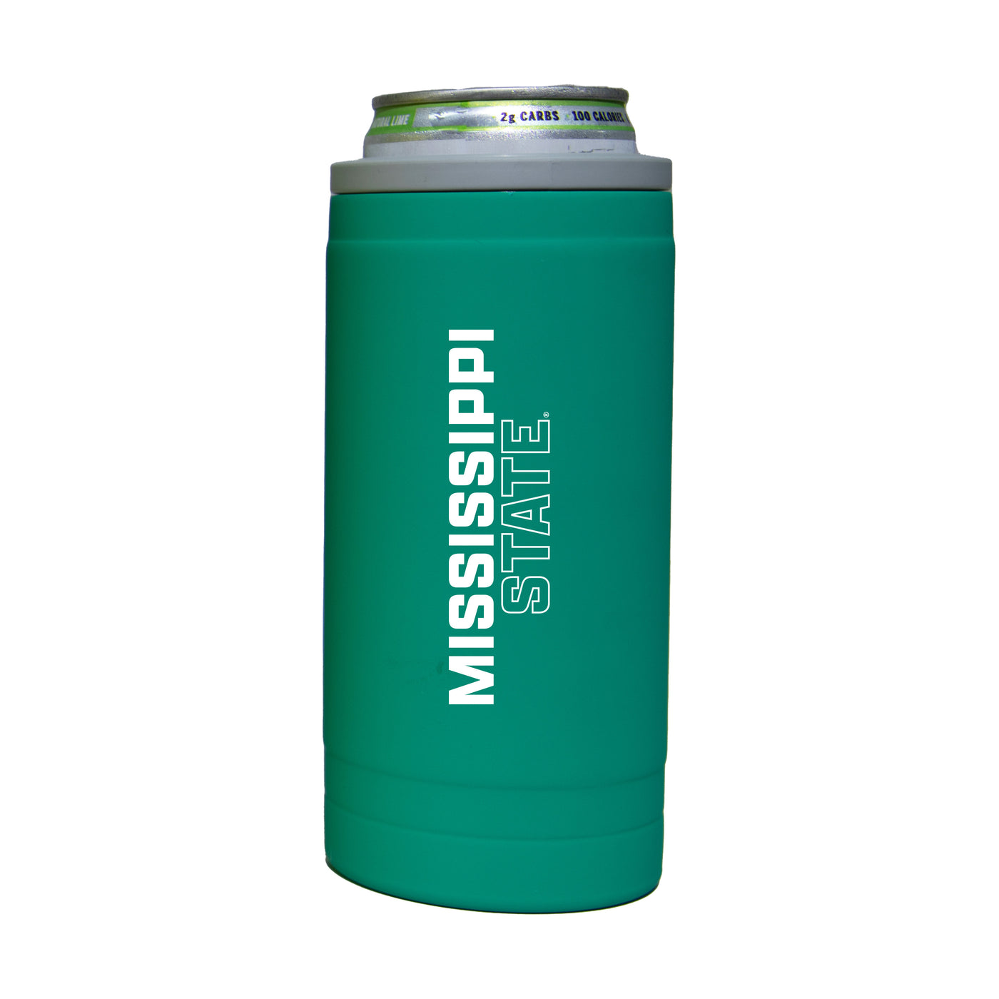 Mississippi State 12oz Optic Stacked Soft Touch Slim Coolie