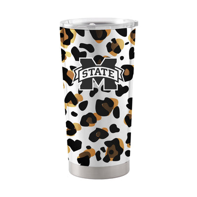 Mississippi State 20oz Neutral Leopard Stainless Steel Tumbler