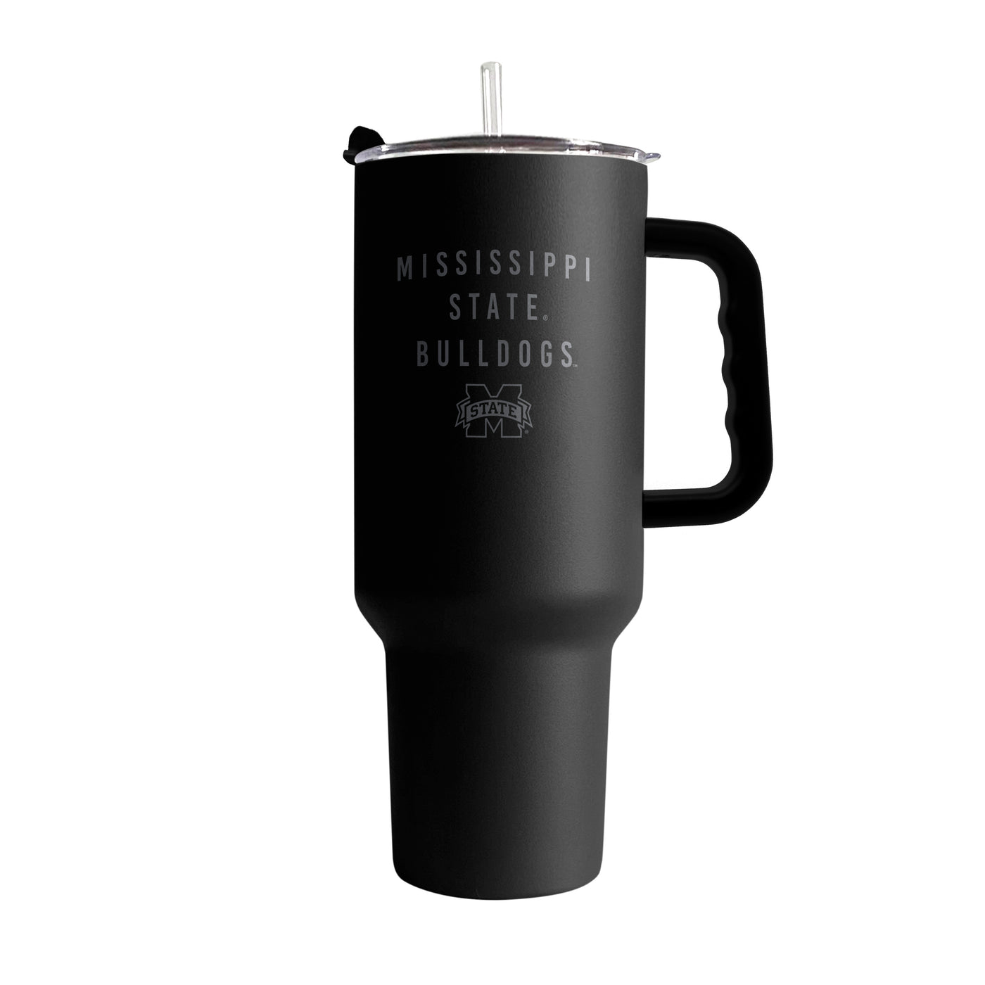 Mississippi State 40oz Black Tonal Powder Coat Tumbler