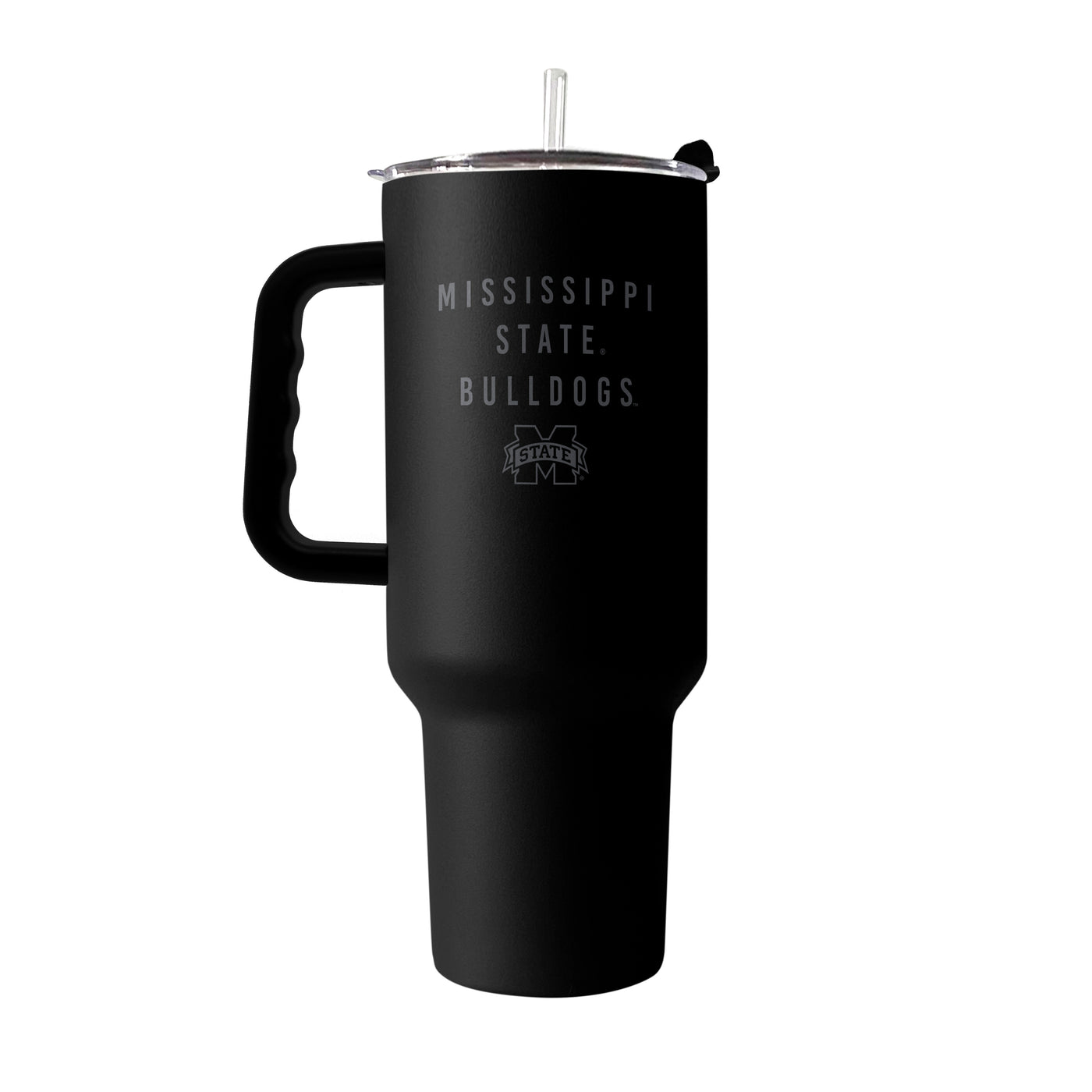 Mississippi State 40oz Black Tonal Powder Coat Tumbler