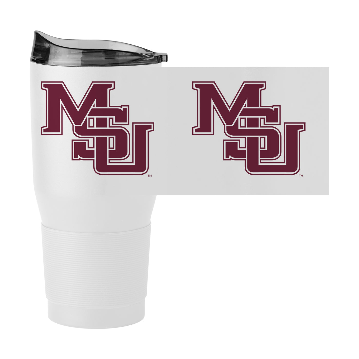 Mississippi State Vault Interlocking MS White 30oz Powder Coat Tumbler