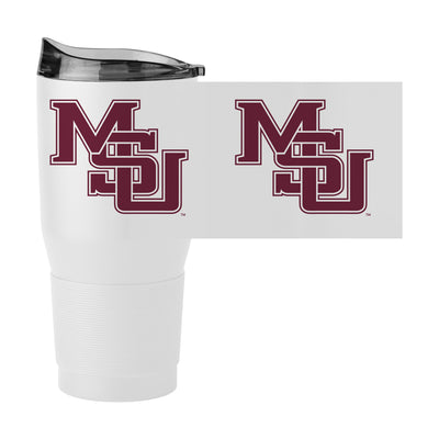 Mississippi State Vault Interlocking MS White 30oz Powder Coat Tumbler