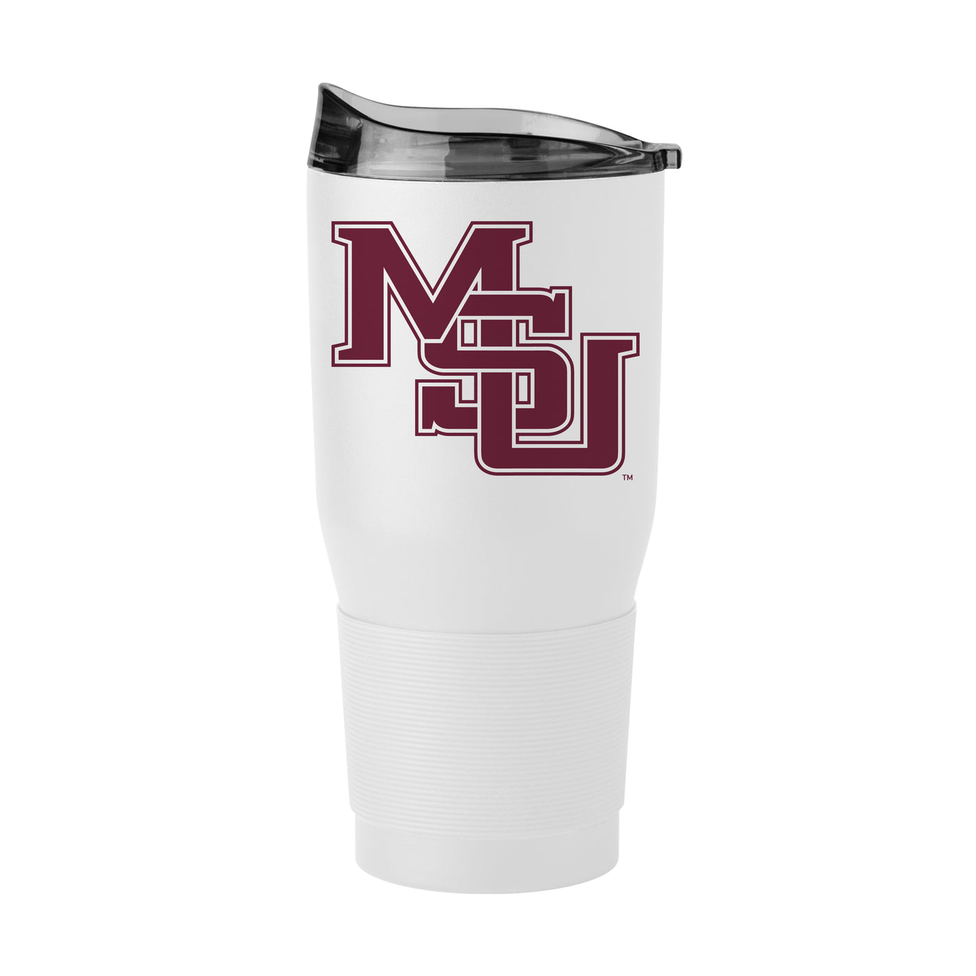 Mississippi State Vault Interlocking MS White 30oz Powder Coat Tumbler