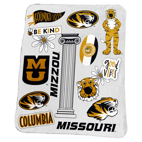 Missouri Deluxe Native Fleece blanket by Logo Brands, 50x60 inches, soft cozy throw with native-inspired design.