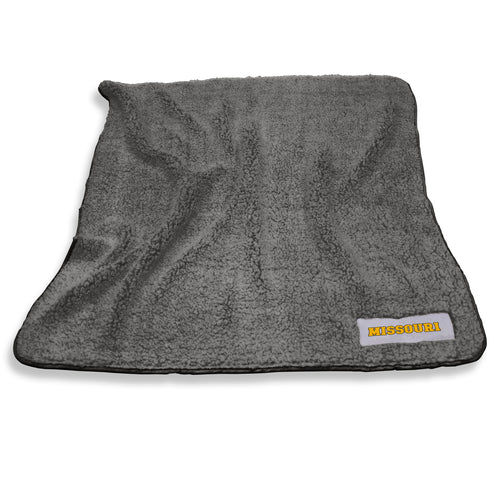 Missouri Color Frosty Fleece blanket by Logo Brands, cozy soft throw in vibrant Missouri color with plush fleece fabric.
