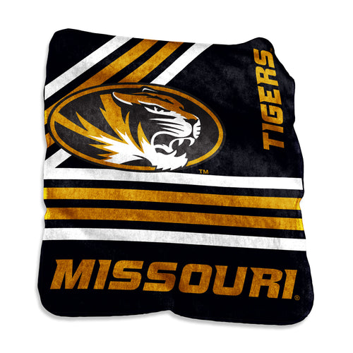 Missouri Raschel throw blanket by Logo Brands featuring a soft, cozy design perfect for lounging and warmth.