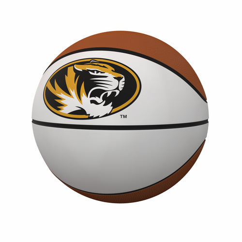Missouri Official-Size Autograph Basketball by Logo Brands, recreation-sized basketball with handwritten signatures visible.