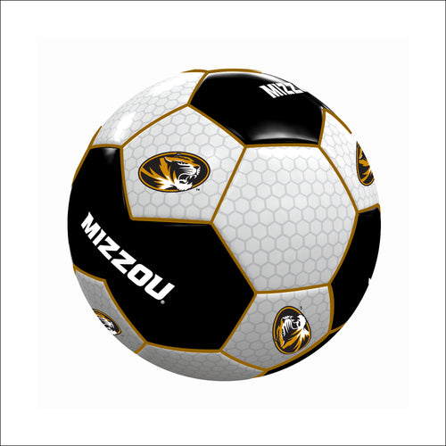 Missouri Mini Soccer Ball by Logo Brands, recreational sports ball with detailed logo design and vibrant colors.