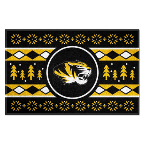 University of Missouri holiday sweater starter mat by Logo Brands, featuring festive Missouri Tigers design and holiday-themed graphics.
