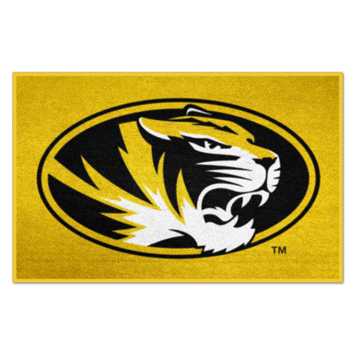 University of Missouri Logo Brands starter mat with Missouri Tigers logo, durable mat for sports and fan displays