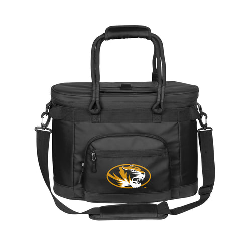 Missouri 35 Can Flex Cooler by Logo Brands, portable soft-sided cooler with adjustable strap and insulated interior, ideal for picnics.